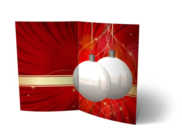 Brochure delle palle di Natale, illustrazione del biglietto — Foto Stock