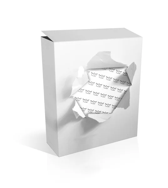 Box on white background — Stock Photo, Image