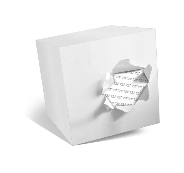 Boîte sur fond blanc — Photo