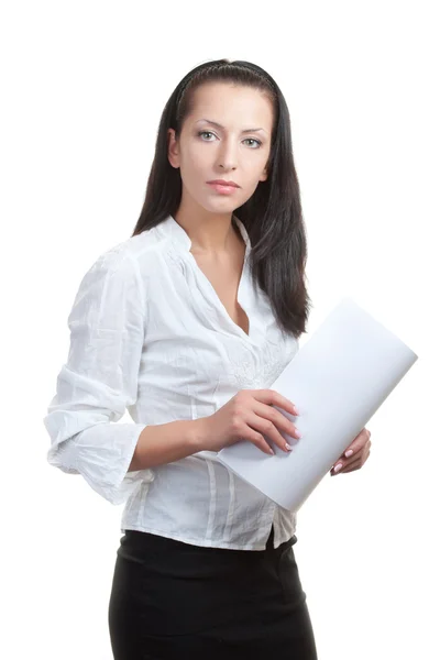 The dark-haired young woman - the employee of office Stock Picture
