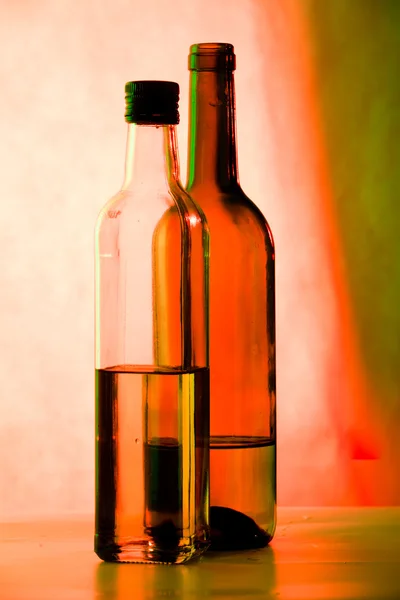 Still life of glass bottles — Stock Photo, Image