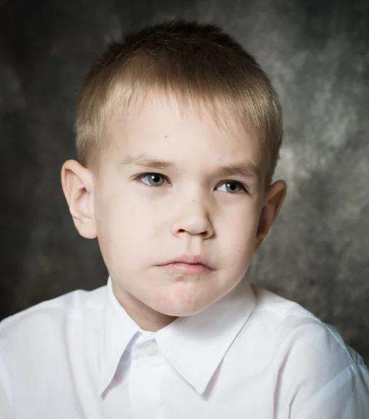 Portrait of a little blond boy — Stock Photo, Image