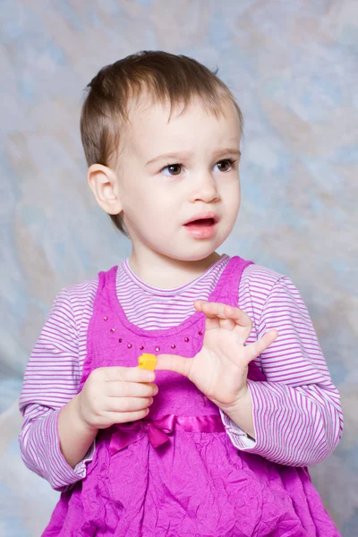 The child in a pink dress — Stock Photo, Image