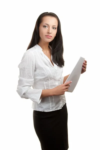 The dark-haired young woman - the employee of office Stock Image