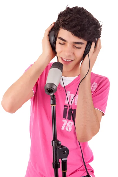 Beautiful singer — Stock Photo, Image