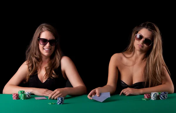 Man and women playing poker — Stock Photo, Image