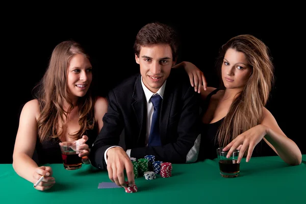 Man playing poker Royalty Free Stock Images