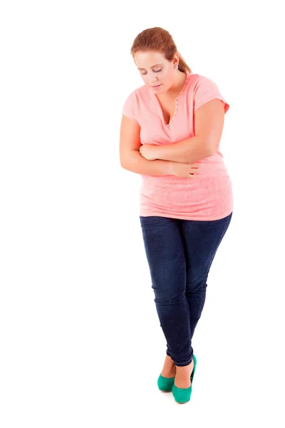 体重オーバー気味の女性 — ストック写真