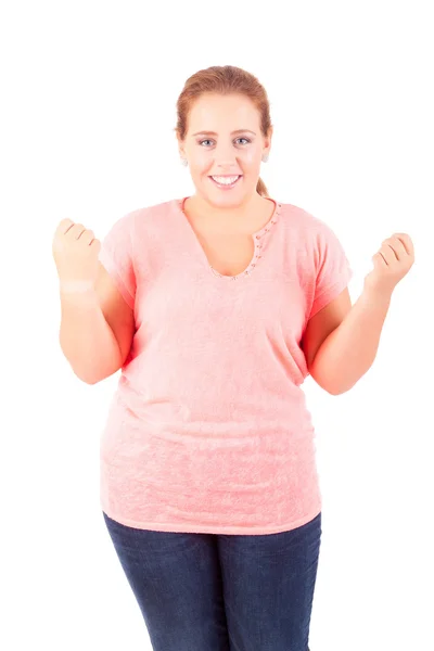 Overweighted kobieta — Zdjęcie stockowe