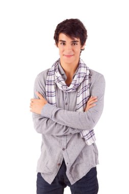 Genç casual adam poz