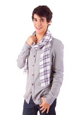 Genç casual adam poz