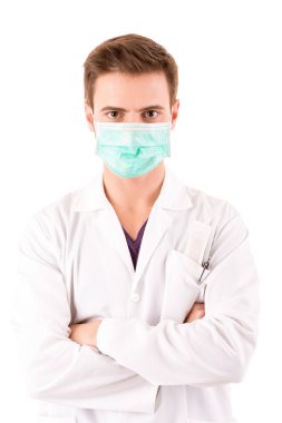 genç ve başarılı doktor poz