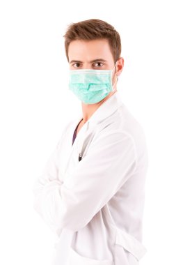 genç ve başarılı doktor poz