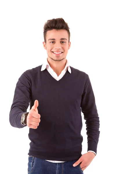 Young student expressing positivity — Stock Photo, Image