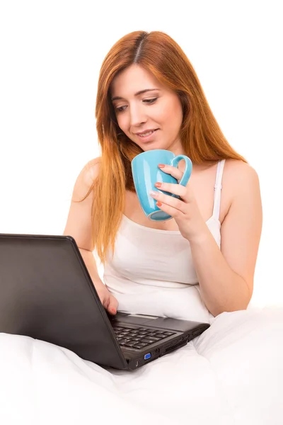Woman in bed — Stock Photo, Image