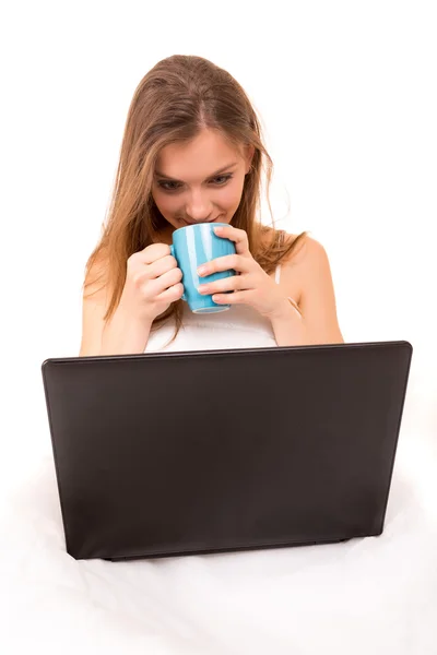 Woman in bed — Stock Photo, Image