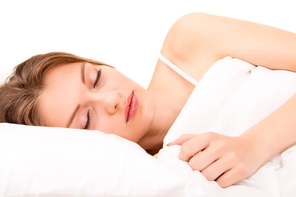 Mujer en la cama — Foto de Stock