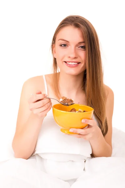 Woman in bed — Stock Photo, Image