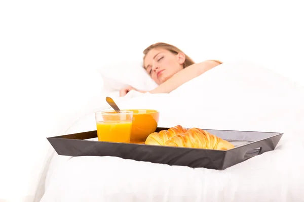 Woman in bed — Stock Photo, Image