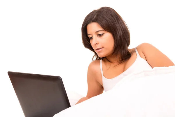 Woman in bed — Stock Photo, Image