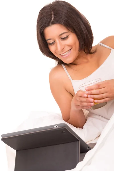 Woman in bed — Stock Photo, Image