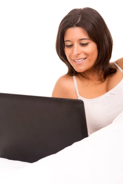 Woman in bed — Stock Photo, Image