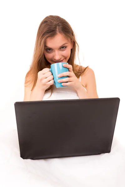 Woman in bed — Stock Photo, Image