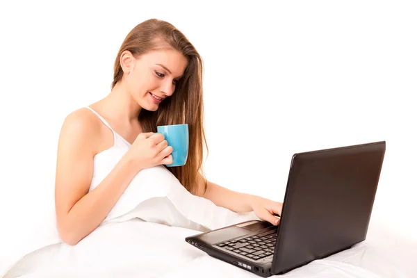 Woman in bed — Stock Photo, Image