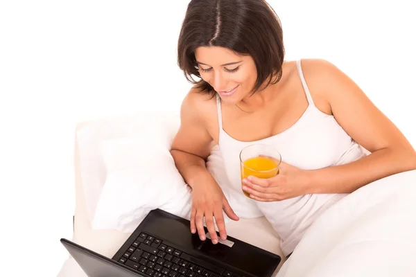 Woman in bed — Stock Photo, Image