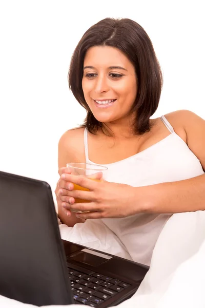 Woman in bed — Stock Photo, Image