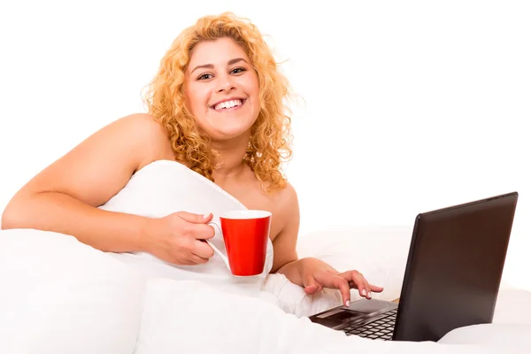 Woman in bed — Stock Photo, Image