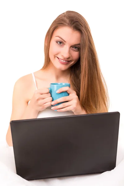 Woman in bed — Stock Photo, Image