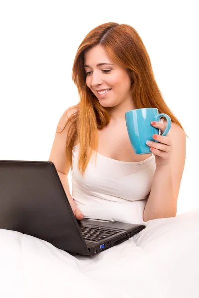 Woman in bed — Stock Photo, Image