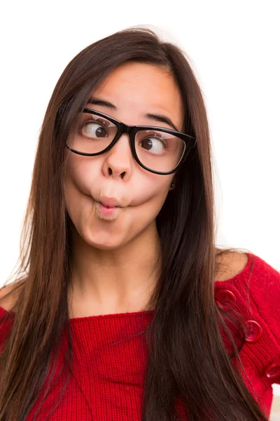 Silly woman — Stock Photo, Image