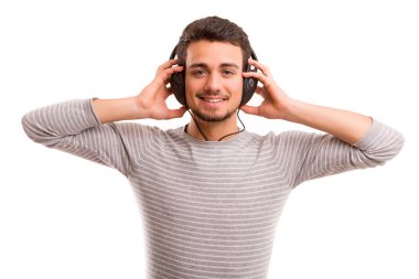 Müzik dinleyen adam.