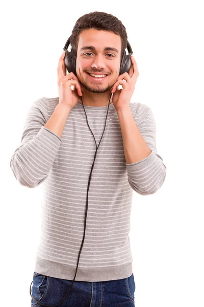 Homem ouvindo música — Fotografia de Stock