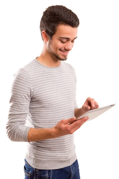 Man with tablet computer — Stock Photo, Image