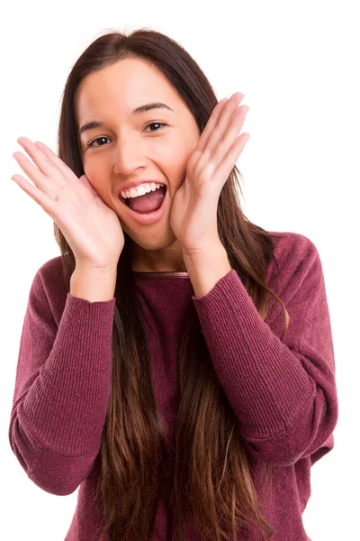 Glückliche Frau — Stockfoto