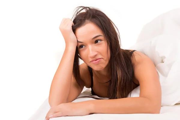 Mujer en la cama —  Fotos de Stock