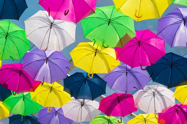 Umbrellas coloring the sky — Stock Photo, Image