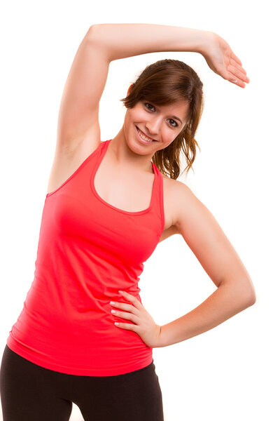 женщина делает упражнения