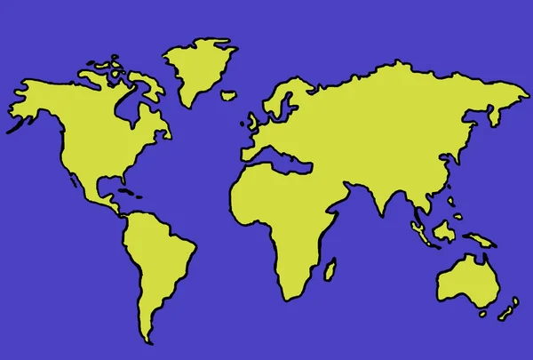 Mapa świata — Zdjęcie stockowe