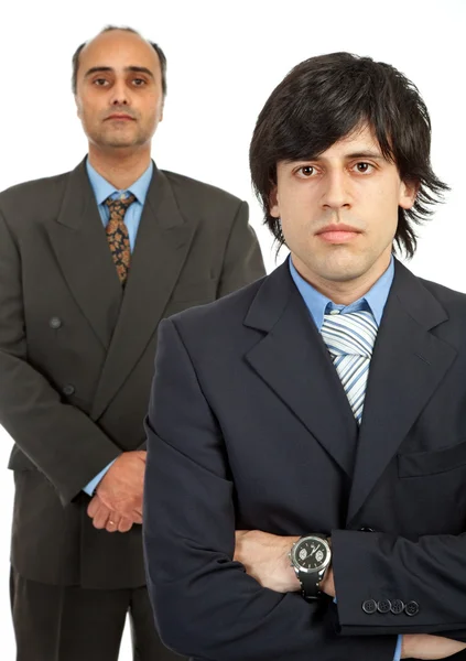 Twee business mannen portret geïsoleerd — Stockfoto