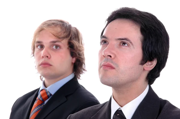 Dos jóvenes hombres de negocios retrato en blanco — Foto de Stock