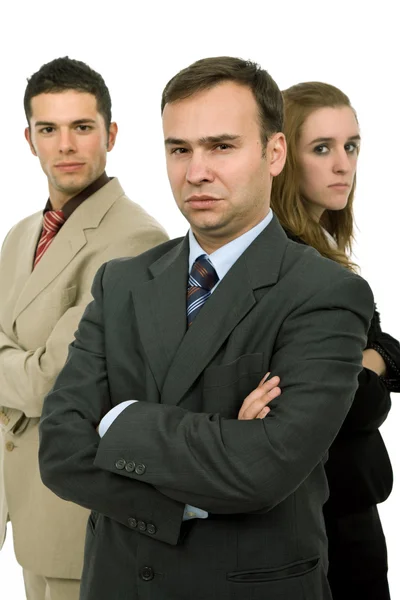 Equipo empresarial joven, aislado sobre fondo blanco — Foto de Stock