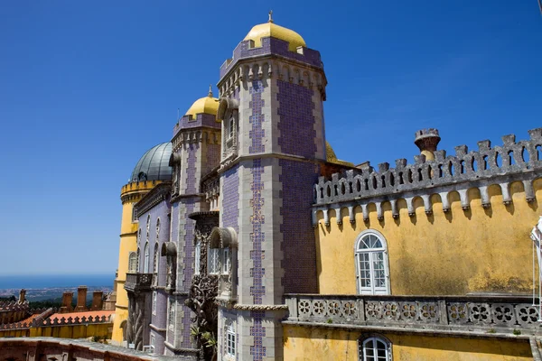 Detail paláce pena, ve vesnici sintra, Lisabon, Portugalsko — Stock fotografie