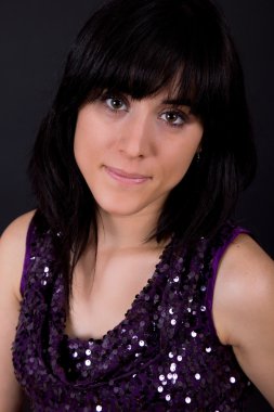 genç, güzel bir kadın kapatmak dikey