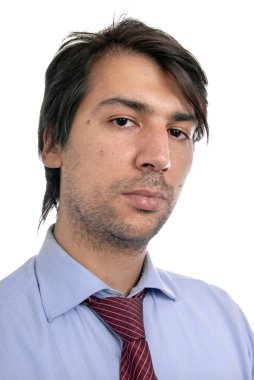 genç iş adamları portre üzerinde beyaz izole.