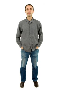 Genç casual adam tam vücut