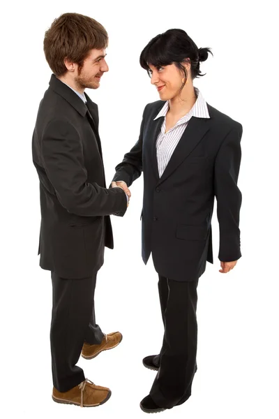 Zakenpartners zijn handen schudden op een deal — Stockfoto